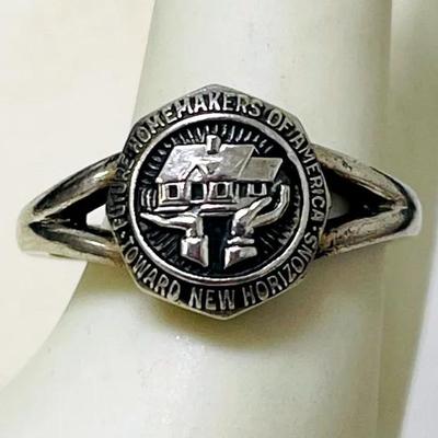 Sterling Silver Future Homemakers of America Ring