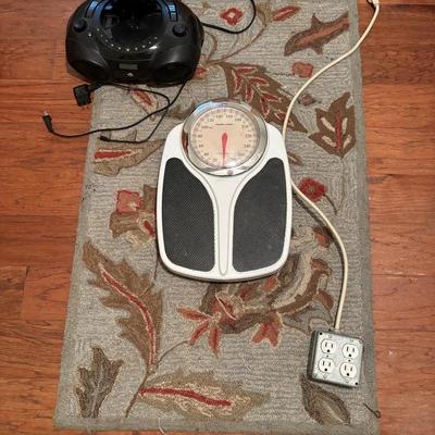 Collection Of Bed/Bath Items (Cd, Player, clocks, Hair Dryer, Scale)