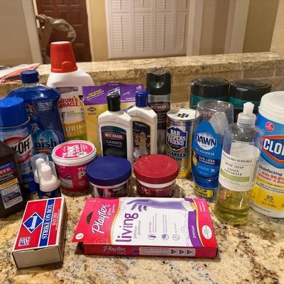 Cleaning Supplies And Dog Shampoo