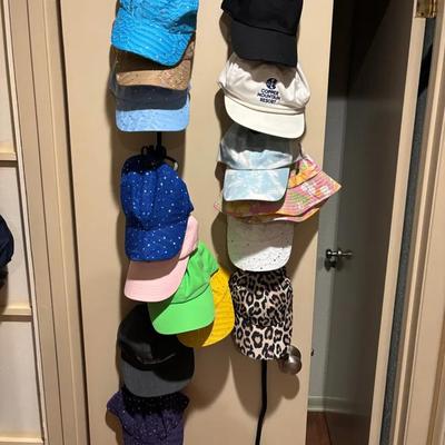 Collection Of Hats And Hat Clips/hanger 