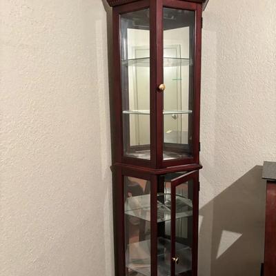 Dark Wood Curio Cabinet 