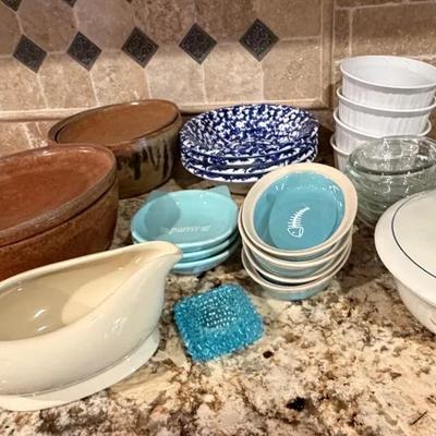Stoneware, Red Wing Pottery, Corning Ware And Other Various Bowls