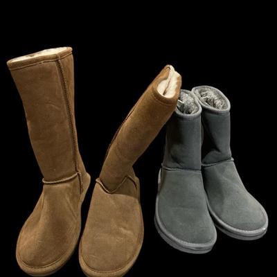 Women’s Size 7 Fuzzy Boot Duo