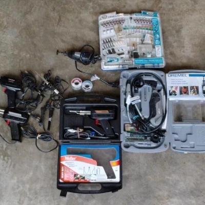 2 Dremel Tools With Accessories / Multiple Soldering Guns With Solder