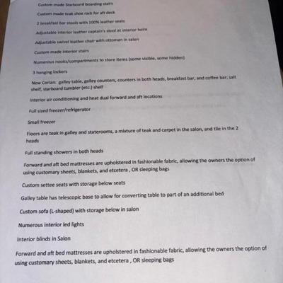 Description of the boat 41 foot