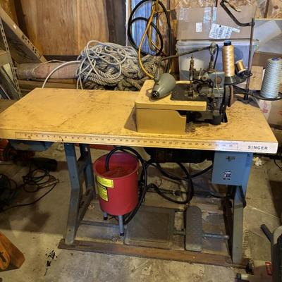 Industrial sewing machine, huge electric motor