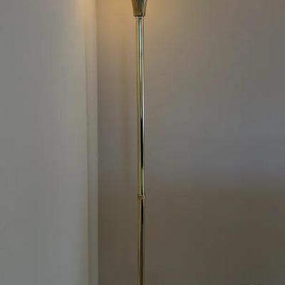 Vintage Brass Tulip Floor Lamp 