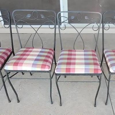 (4) Decorative Metal Patio Chairs