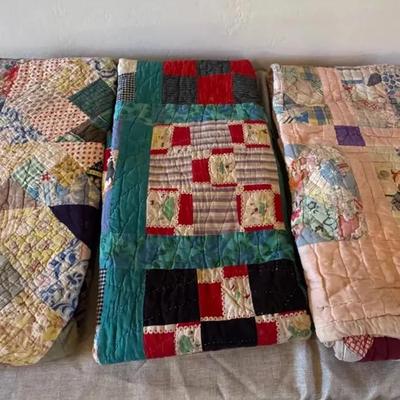 Three Vintage Quilts 