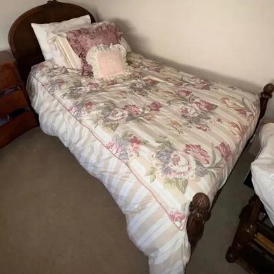 Vintage Bed (Frame, Mattresses And Bedding All Included)