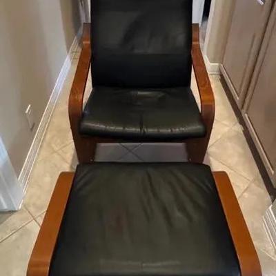 Ikea Chair And Foot Rest 