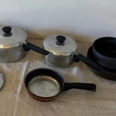 Vintage WarnerWare, And Vintage Magnalite Pans 