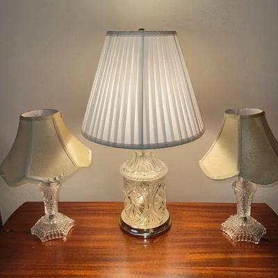The Vintage Cut Crystal Table Lamps (3)