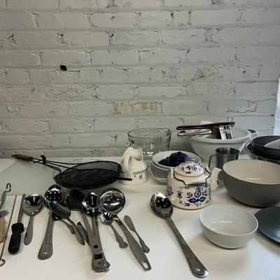 Crate & Barrel Bowl, Ceramic Teapot, Kitchen Utensils And More