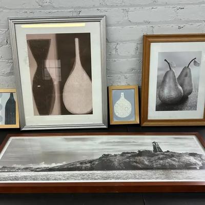 Varied Still Life Prints With Lighthouse Print 