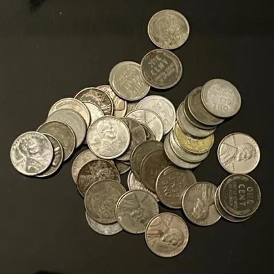 40 WWII 1943 Steel Pennies
