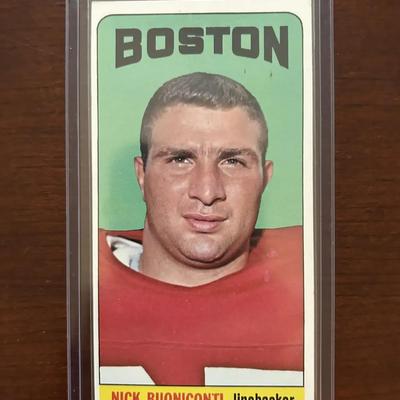 1965 Topps Football Card. Nick Buoniconti - Card Number 3