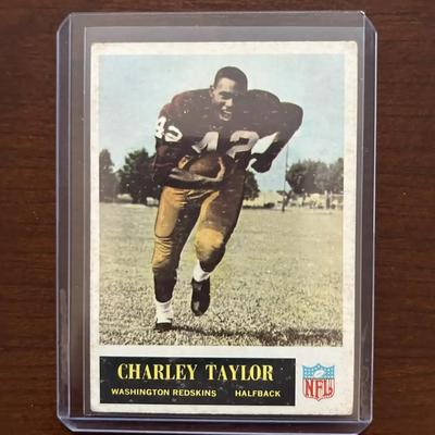 1965 Philadelphia Football Card. Charley Taylor Rookie Card - Washington Redskins. Card Number 195
