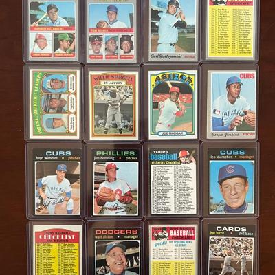 Vintage 1970s Topps Baseball Cards. Tom Seaver, Reggie Jackson, Carl Yastrzemski, and More