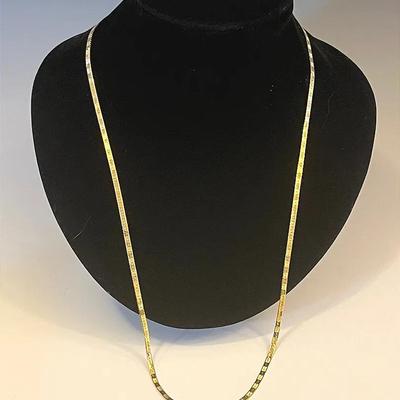14K Yellow Gold Herringbone Chain