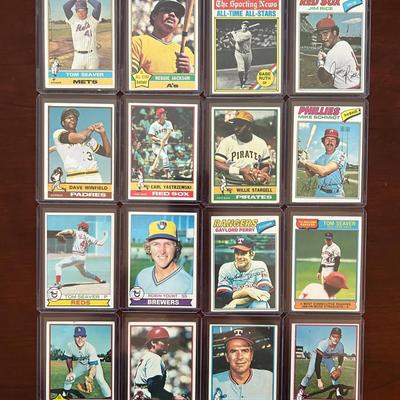 Vintage Topps Baseball Cards. Tom Seaver, Reggie Jackson, Babe Ruth, and More