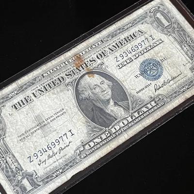 Series 1935F Blue Seal $1 Silver Certificate, No “In God We Trust”