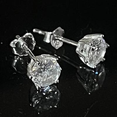 Sterling Silver .925 CZ Earrings 