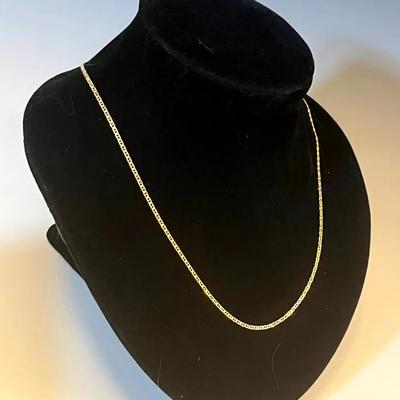 10K Yellow Gold Concave Anchor Chain