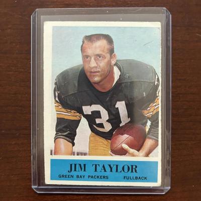 1964 Philadelphia Football Card. Jim Taylor - Green Bay Packers. Card Number 80