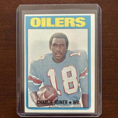 1972 Topps Football Card. Charlie Joiner Rookie Card - Houston Oilers. Card #244