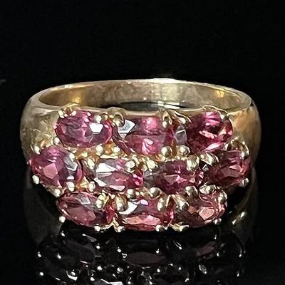 14K Yellow Gold Pink Tourmaline Ring