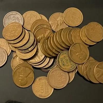 50 Copper Wheat Pennies