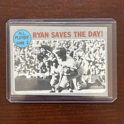 1970 Topps Baseball Card. Nolan Ryan. Ryan Saves The Day. Card #197