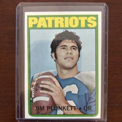 1971 Topps Football Card. Jim Plunkett Rookie Card - New England Patriots. Card #65