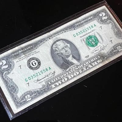 Series 1976 Green Seal $2 Federal Reserve Note