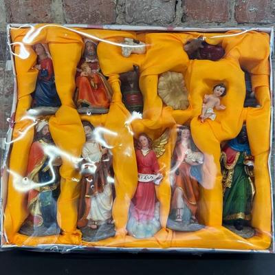 Vintage 13-Piece Nativity Set By BHEii, Boxed