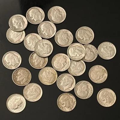 Roosevelt Silver Dimes (25)