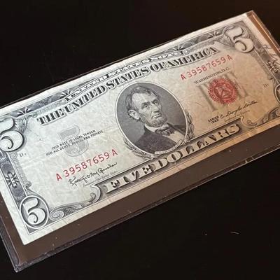 Series 1953 Red Seal $5 U.S. Note