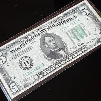 Series 1934 Green Seal $5 Federal Reserve Note