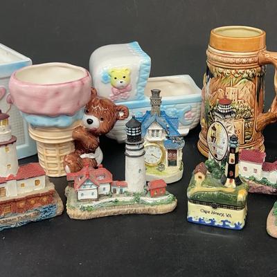 Miniature Houses, Baby Room Decor And German Steins 