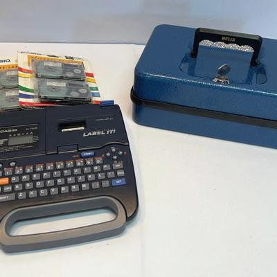 Casio Label Maker And Helix Metal Cashbox