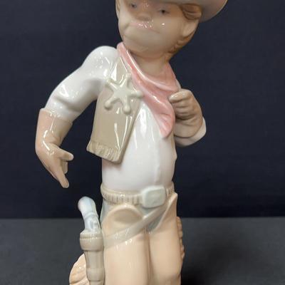 Lladro "Cow-boy Puppet Collectible Figurine #04969 Retired Glazed Finish
