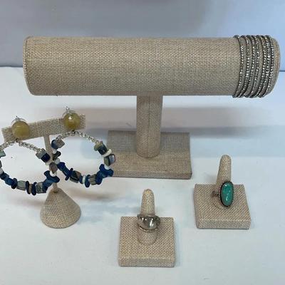 Beautiful Blues And Silver Costume Jewelry