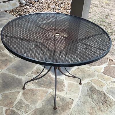 Round Black Wrought Iron Table
