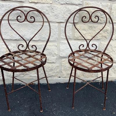 Set Of Wrought Iron Patio Chairs