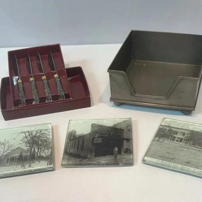 Arthur Court Pewter Horse Head Pate Spreaders Boerne Glass Coasters And More