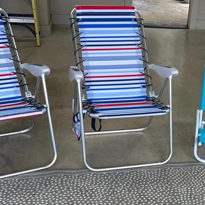 Set Of Folding Patio Chairs, Beach Chair & Indoor/Outdoor Rug