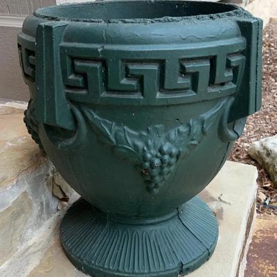 Green Cement Urn Planter