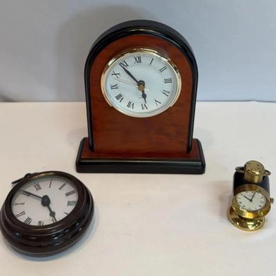 Buler Small Desk Clock, Arch Clock, And  Vintage Style Pocket Desk Clock