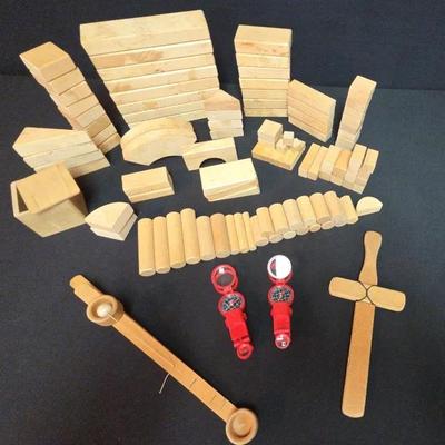 Wondascope, Wooden Cross, Wooden Catapult, Hardwood Blocks